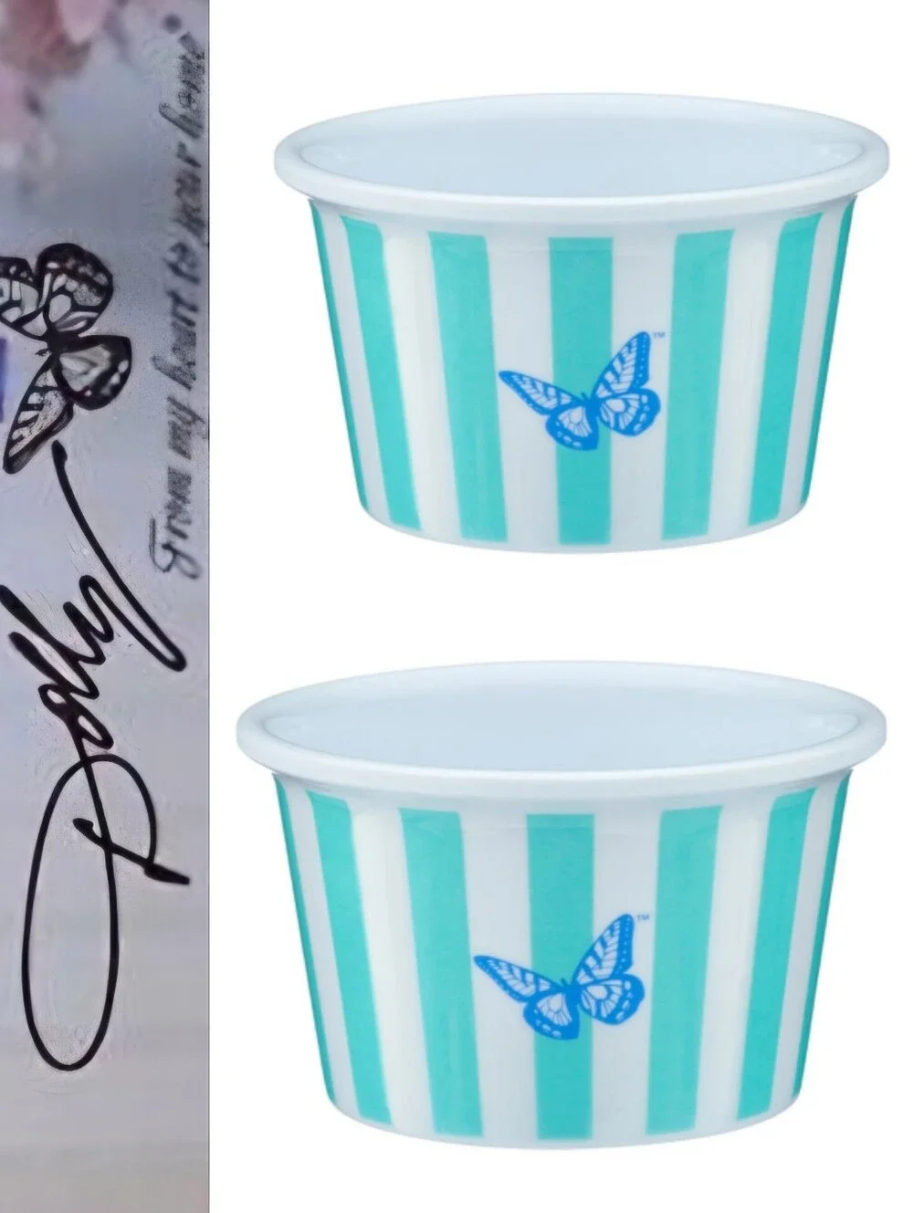 Dolly Parton Butterfly Stripe Dessert Cups